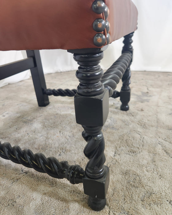 Cow Fur and Leather Side Chair - Brown
