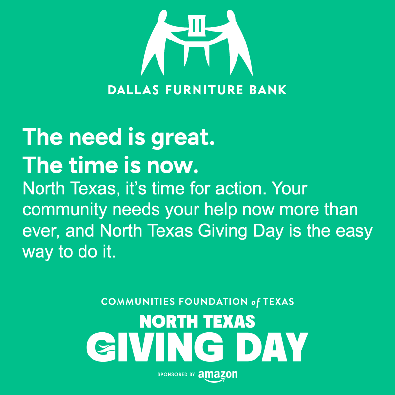 Support Dallas Furniture Bank on North Texas Giving Day