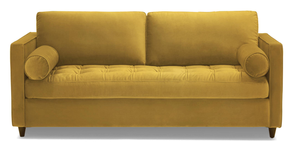 Yellow Briar Mid Century Modern Sleeper Sofa - Marin Sunflower - Mocha