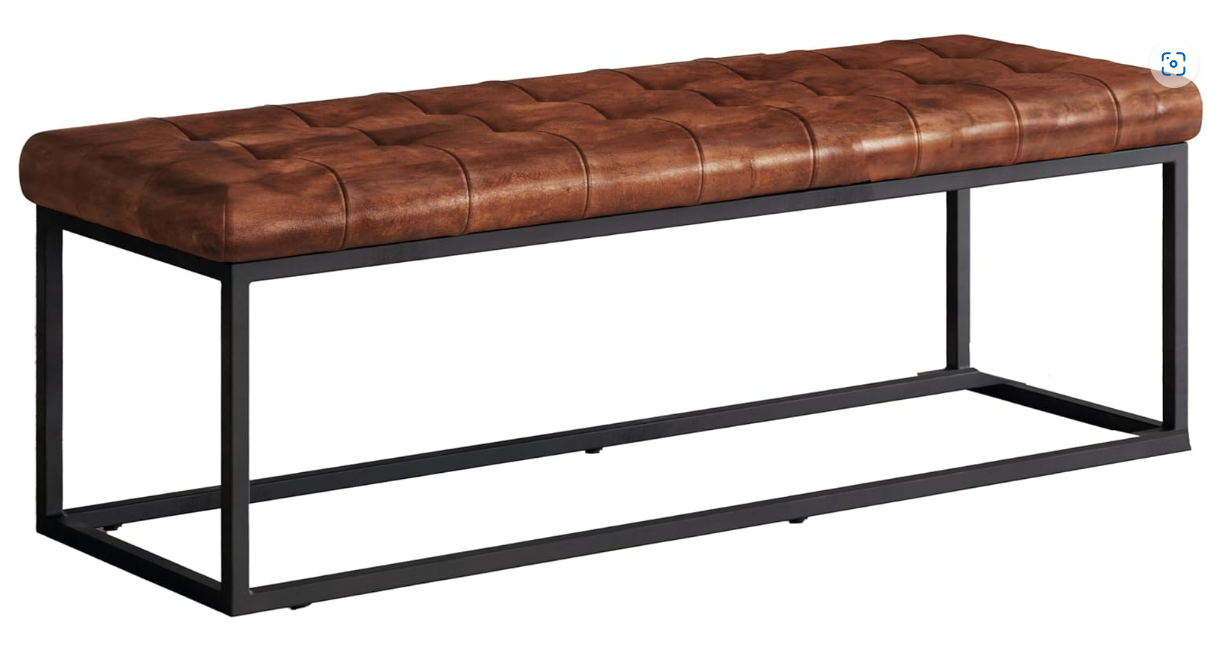 Jofran Leather Bench Global Archive Collection