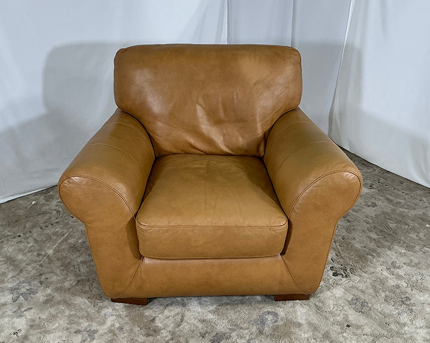Tan Leather Side Chair
