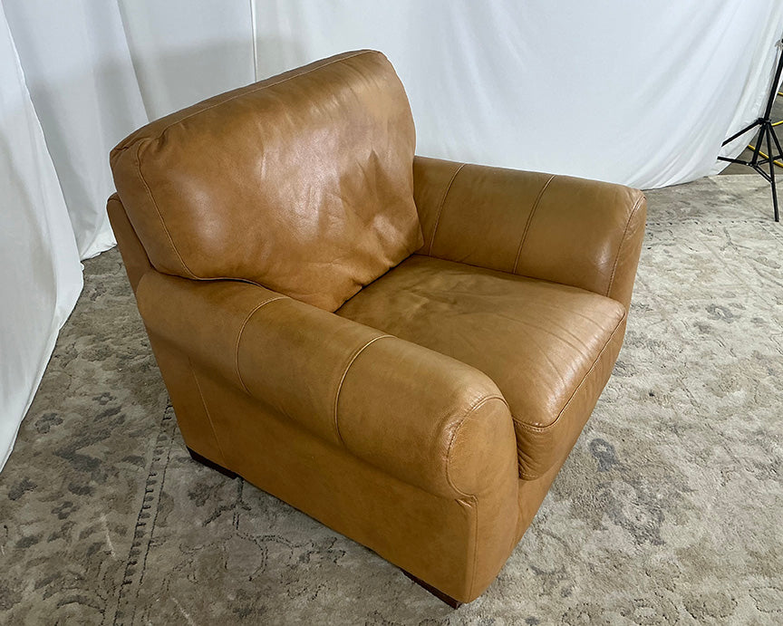 Tan Leather Side Chair
