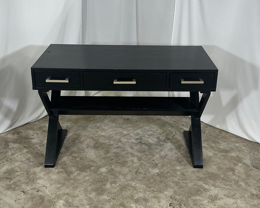 Black wooden console/desk GENTLY USED