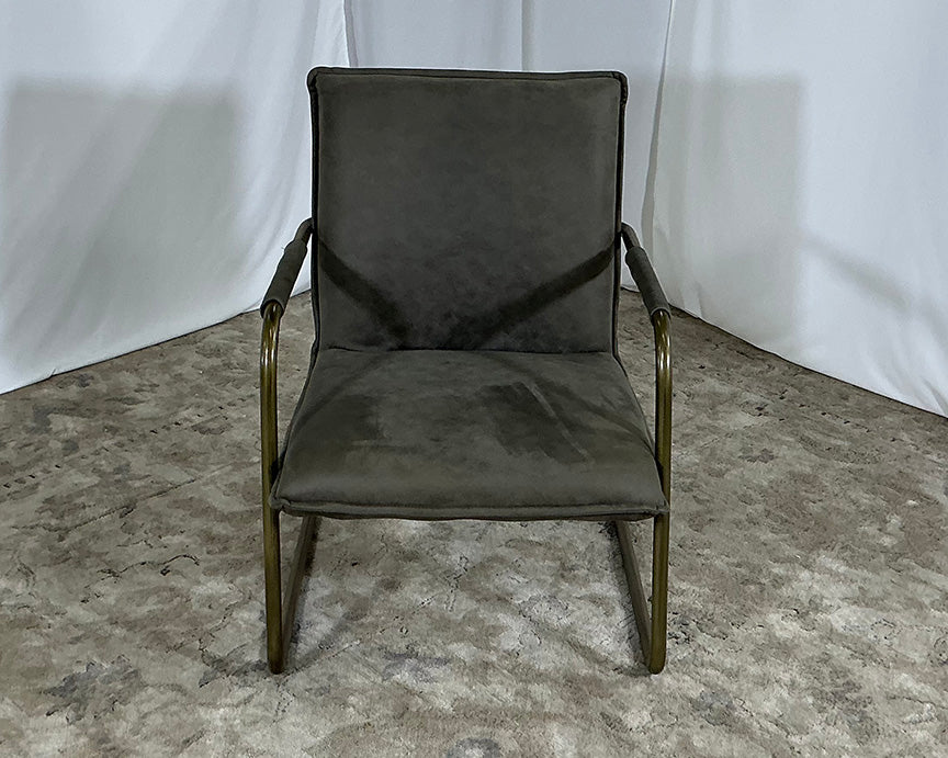 Charcoal Suede Side Chair