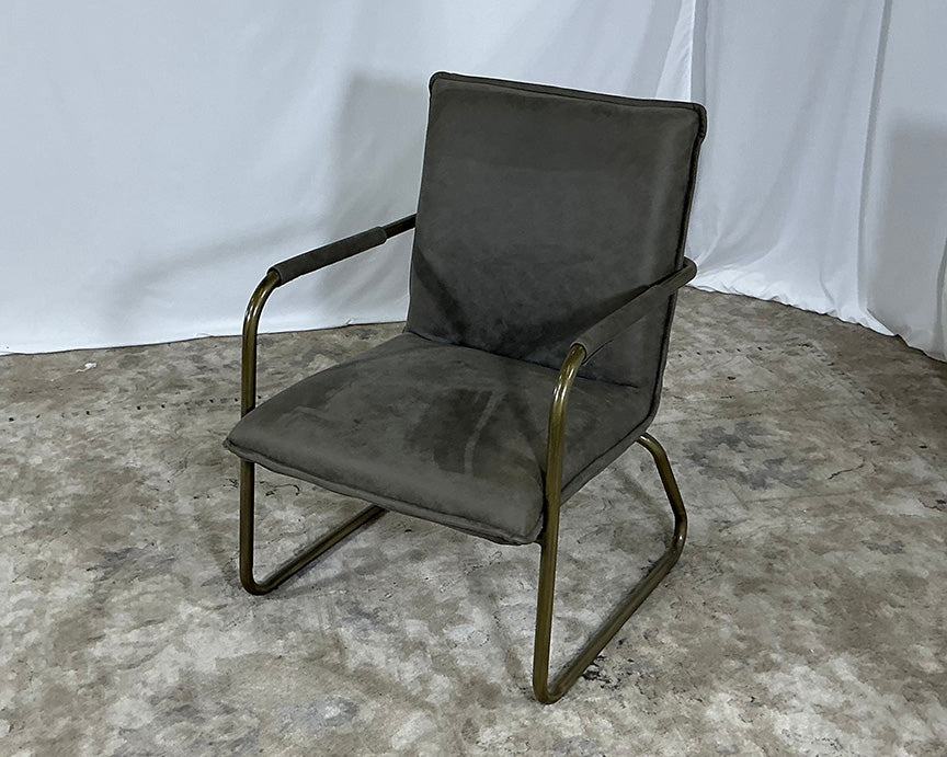 Charcoal Suede Side Chair